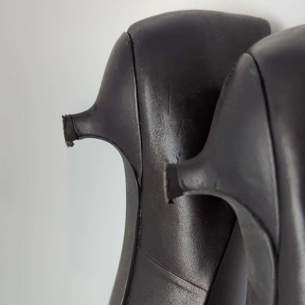 Steve Madden Black Kitten Heel Shoes, sz 7.5 Women's - Picture 8 of 9